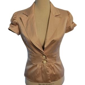Costa Blanca creme blazer size 4, Office Siren, Work Blouse